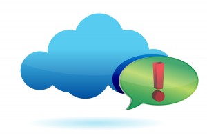 cloud and exclamation sign illustration